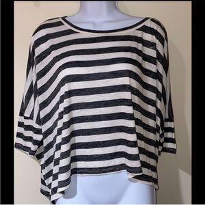 Express Striped Oversized Batwing Top express burnout top striped top dolman top